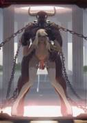 Minotaur Shackled For Her Pleasure (Vermillionart)