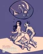 Beatrix Succumbs To The Charms Of Two Goblins In Her Ex-Boyfriend's Dungeon!