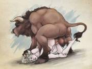 Kit Milks A Minotaur