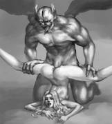 Demon Ravaging Beautiful Blonde (Anolea)