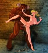 Happy Elf Pounded By Minotaur (Studio-Pirrate)