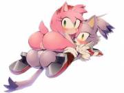 Amy And Blaze Getting Frisky (Colawing)