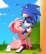 Thicc Amy Blowing Sonic