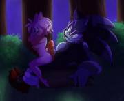 Night In The Woods (Werehog Sonic X Amy) [Bluechika]