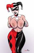 Harley Quinn Showing Off Her Big Old Titties (Stickymon)