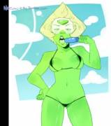 Peridot Enjoying A Popsicle