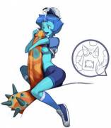 Lapis Teasing Corrupted Jasper. [Polyle]