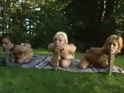 A Line Of Slavegirls Waiting To Be Sold.