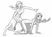 Elsa Pins The Tail On Anna. (Onyx)