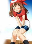 May Wetting Her Skirt