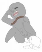 Greed Being Fucked By A Nerve Ending (Why Do I Keep Drawing Nerve Endings?)