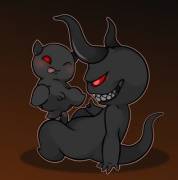 Adult Demon And Smol Demon (Looks Like I'm Being Really Productive Today Huh?)