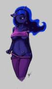 Princess Luna, Peeling Off Clothing (Artist: Xenstroke)