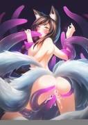 Ahri Having Tentacle Fun