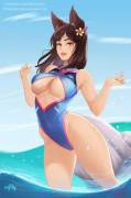 Beach Queen Ahri By Prywinko