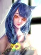 Ahri By いく 1200X1600 (Upscaled)