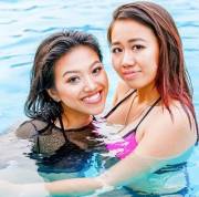 Lovely Ladies In The Pool