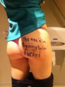 Last Weeks Task From Sir: Body Writing And Public Pics (F)