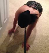 Slave Wi[F]E Leashed And Standing In Front Of A Window While I Prepare. There Was ...