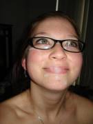 Glasses Girl Enjoying A Load (Mic)