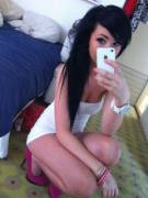 Black Hair And A White Dress