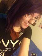 Purple Hair And Glasses