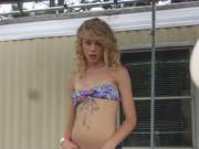 Not Sure Where This Trailer Park With The Outside Showers Is, But I'd Move There ...