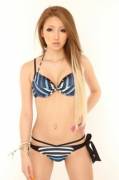 Blue Striped Bikini