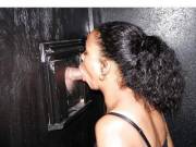 Black Suction Blowjob At Gloryhole