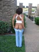 Flashing Her Ass In Public