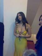 Hottie In Tight Yellow Dress