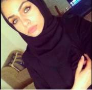 Beautiful Hijab Girl With Blue Eyes