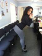 Curly Haired Arab With Big Ass On High Heels