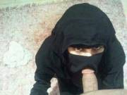 Sexy Hijab Slut With Big Boobs Gives Blowjob