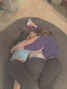 Three Way Cuddle [X-Post From /R/Yogapants]