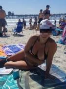 Took A Bit More To Convince The Wife To Flash Me On The Super Crowded Beach, But ...