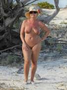 Naked Wife At The Beach