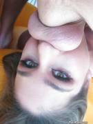 Sweetheart Poses For Her First Noseball Plunge