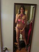 Tiny Phone But Big Cock. Mirror Selfie