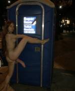 Petite Instagram Slut Lvangel69 Shows Off Huge Hanging Dick In Public