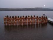 Female Track Team Skinny Dipping
