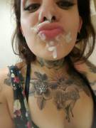 Covered In Tats And Cum