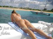 Daughter Loves The Little Fishes.