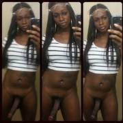 Cute Girl With A Big Clit Taking A Selfie