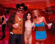 Dressed Up As A Nudist For Halloween