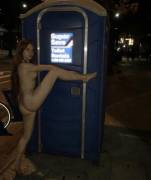 In The Park At Night Naked Near The Dry Closet [Pic]