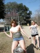 Acting Silly In The Park [Pic]