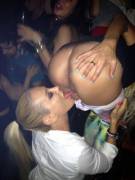 Blonde Licking Pussy At The Club [Pic]