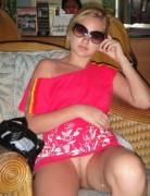 Relaxing With No Panty...