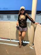 Hot Wife New Skirt At Hotel On A Windy Day